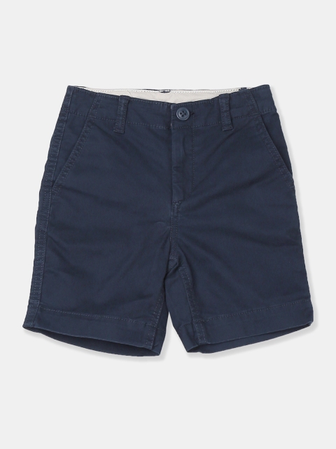 

GAP Boys Navy Blue Solid Regular Fit Solid Chino Shorts