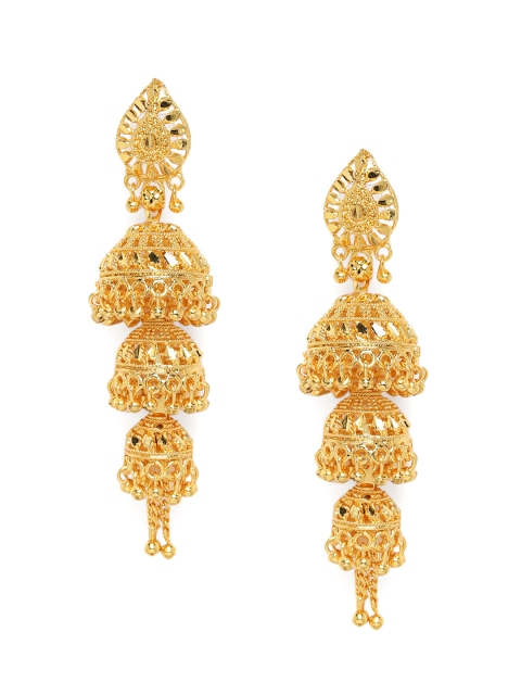 

Alamod Gold-Toned Dome Shaped Jhumkas
