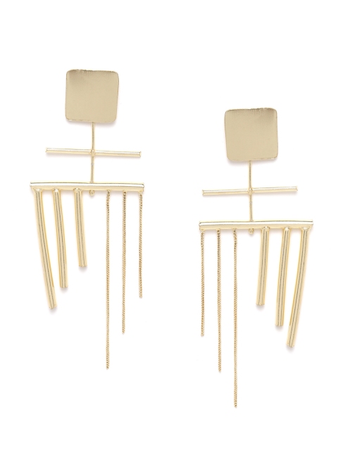 

Alamod Gold-Toned Contemporary Drop Earrings