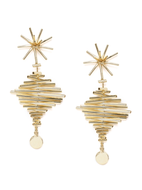 

Alamod Gold-Plated Contemporary Drop Earrings