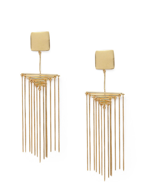 

Alamod Gold-Plated Contemporary Drop Earrings