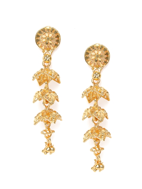 

Alamod Gold-Toned Contemporary Drop Earrings