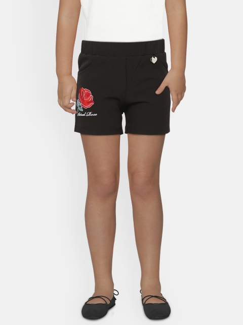 

Actuel Girls Black Solid Regular Fit Shorts