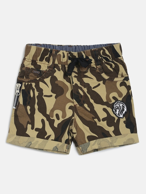 

Actuel Boys Brown & Beige Camouflage Printed Regular Fit Shorts