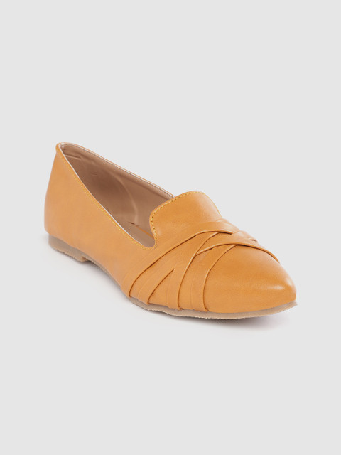 

DressBerry Women Mustard Yellow Solid Ballerinas