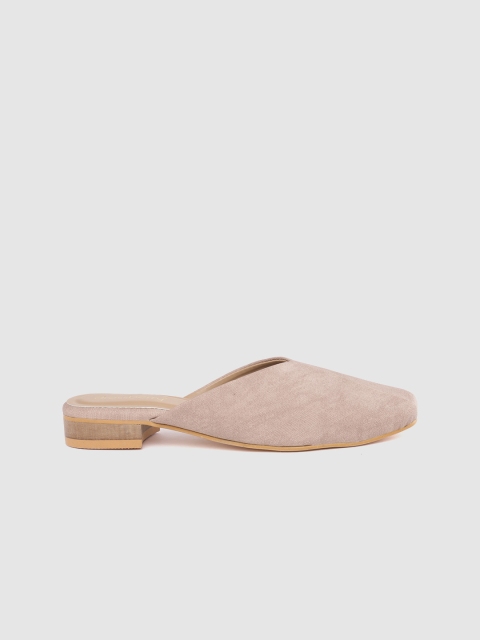 

DressBerry Women Dusty Pink Solid Mules