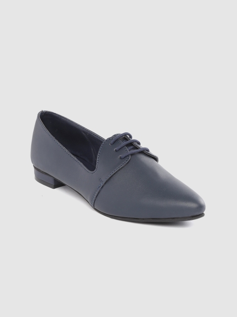 

DressBerry Women Navy Blue Solid Derbys