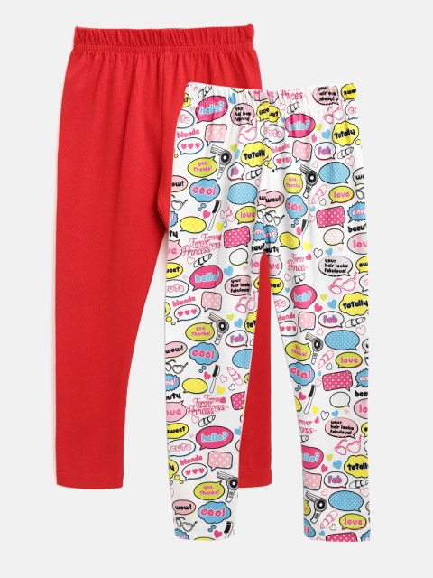 

Eteenz Girls Pack of 2 Assorted Ankle-Length Leggings