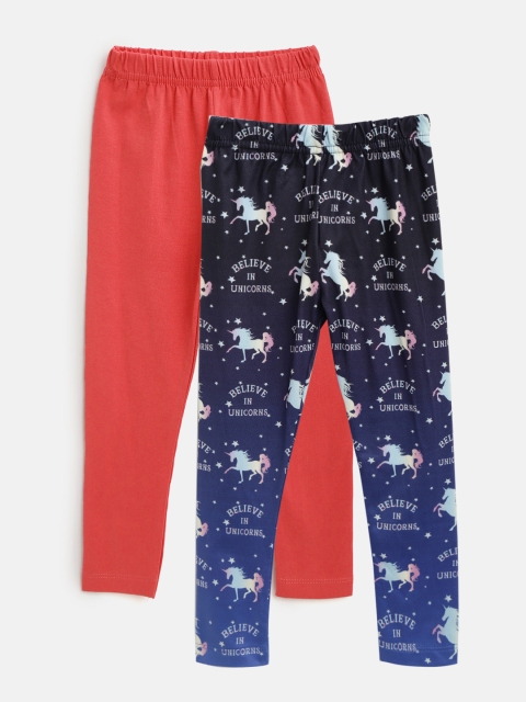 

Eteenz Girls Pack of 2 Assorted Ankle-Length Leggings