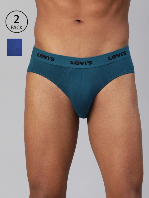 

Levis Men Pack of 2 Navy Blue Solid Cotton Briefs #009-BRIEF-SODLT BLU/NIGHT-P2