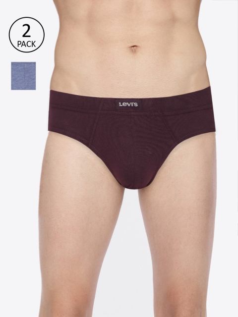 

Levis Men Pack of 2 Solid Briefs #011, Blue