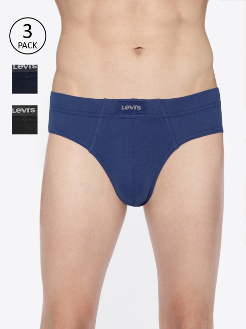 

Levis Men Pack of 3 Solid Basic Briefs #011, Black