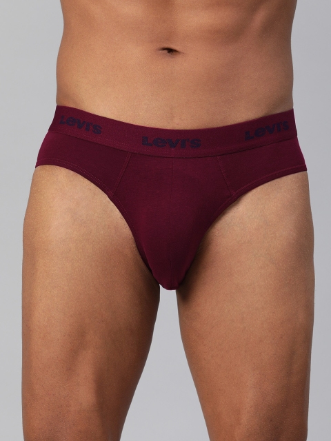 

Levis Men Burgundy Solid Briefs #009-BRIEF