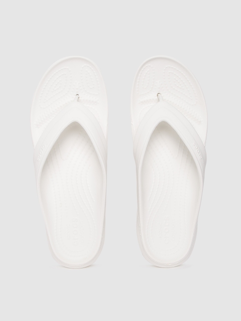 

Crocs Unisex White Solid Thong Flip-Flops