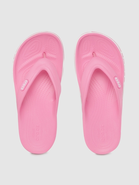 

Crocs Unisex Pink Solid Thong Flip-Flops