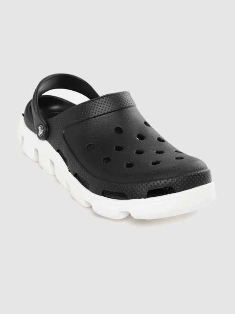 Unisex Black Solid Cut-Out Clogs