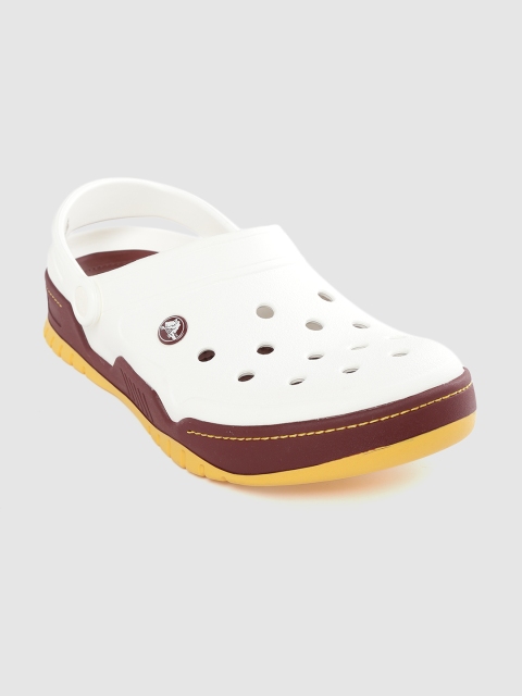 

Crocs Unisex White Solid Cut-Out Clogs