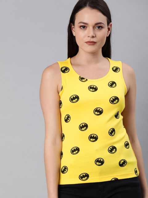 

Huetrap Batman Women Yellow Black Pure Cotton T-shirt