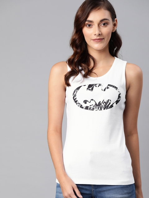 

Huetrap Batman Women White Pure Cotton T-shirt
