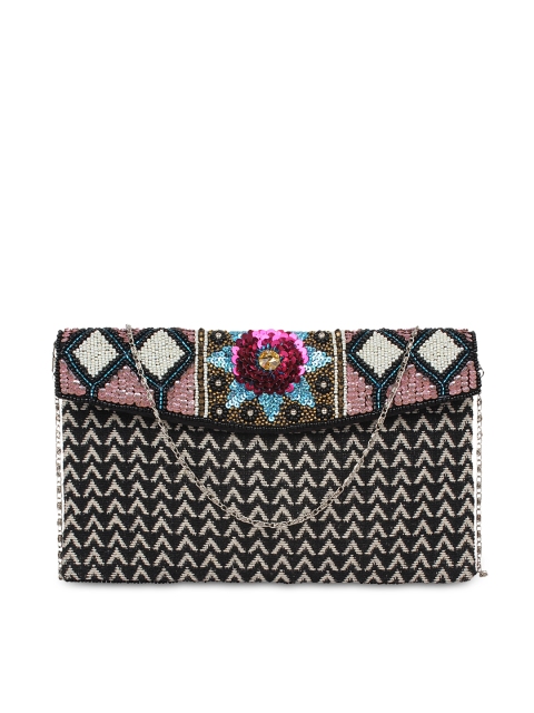 

Anekaant Black Sequinned Clutch