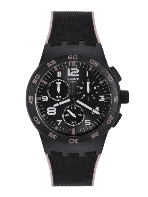 

Swatch Unisex Black Chronograph Swiss Made Watch SUSB106