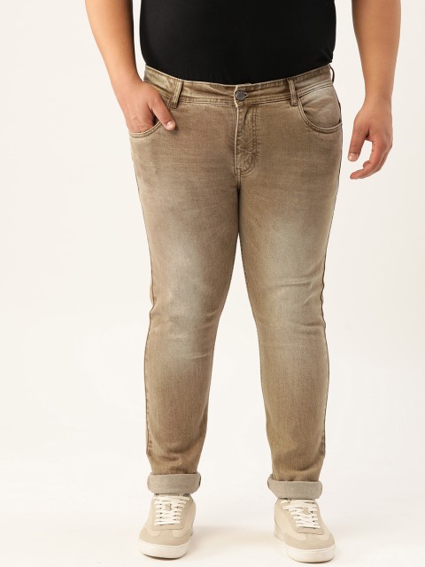 

FEVER Men Brown Slim Fit Mid-Rise Clean Look Stretchable Jeans