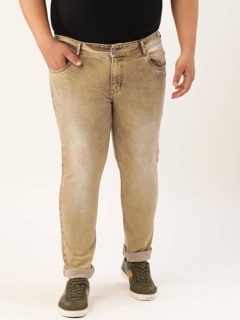 

FEVER Men Beige Slim Fit Mid-Rise Clean Look Stretchable Jeans