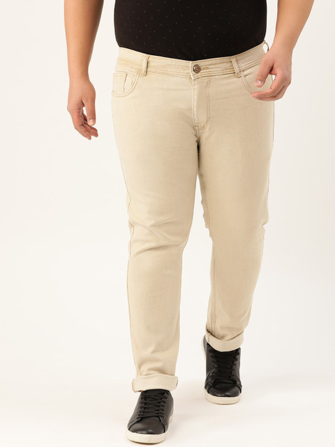 

FEVER Men Beige Slim Fit Mid-Rise Clean Look Stretchable Jeans