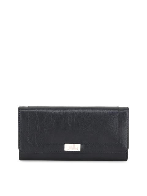 

yelloe Women Black Solid Two Fold Wallet