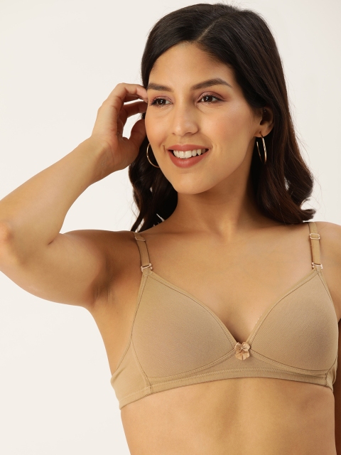 

DressBerry Nude-Coloured Solid Non-Wired Lightly Padded Everyday Bra
