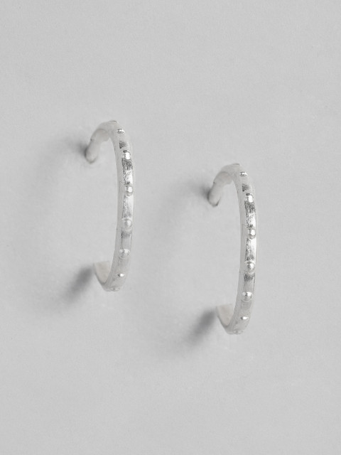 

Accessorize 925 Sterling Silver Circular Half Hoop Earrings