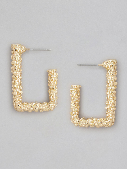 

Accessorize Gold-Toned Square Half Hoop Earrings