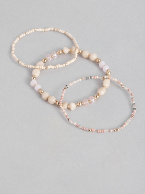 

Accessorize Set of 3 Elasticated Bracelets, Pink