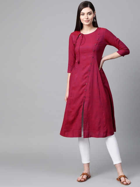 

Sbo Fashion Women Pink Solid A-Line Kurta