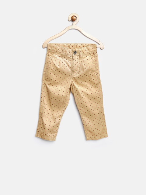 

United Colors Of Benetton Boys Beige Printed Trousers