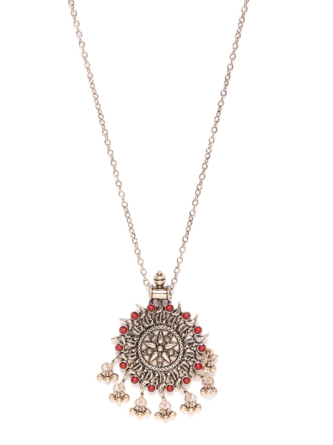 

ToniQ Women Gold-Toned & Red Antique Necklace