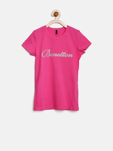 

United Colors of Benetton Girls Pink Shimmer T-shirt