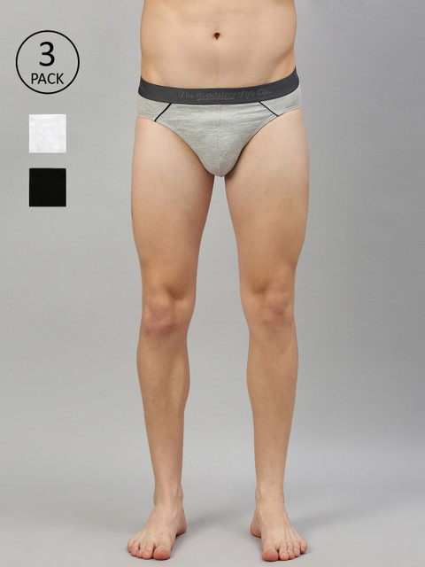 

Roadster Men Pack of 3 Solid Briefs RDST-BRF3-3PP-AM, Grey