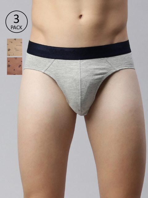 

Roadster Men Pack of 3 Solid Brief RDST-BRF5-3PP-DM, Grey