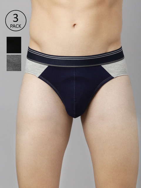 

Roadster Men Pack Of 3 Colourblocked Basic Briefs RDST-BRF2-3PP-BM, Black