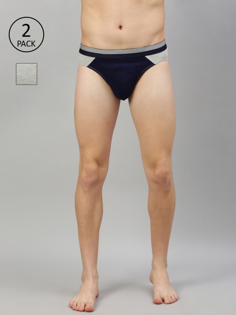 

Roadster Men Pack of 2 Solid Briefs RDST-BRF1-2PP-AM, Navy blue