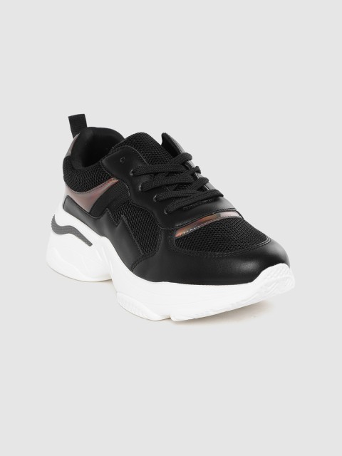 

Lavie Women Black Solid Sneakers with Iridescent Effect