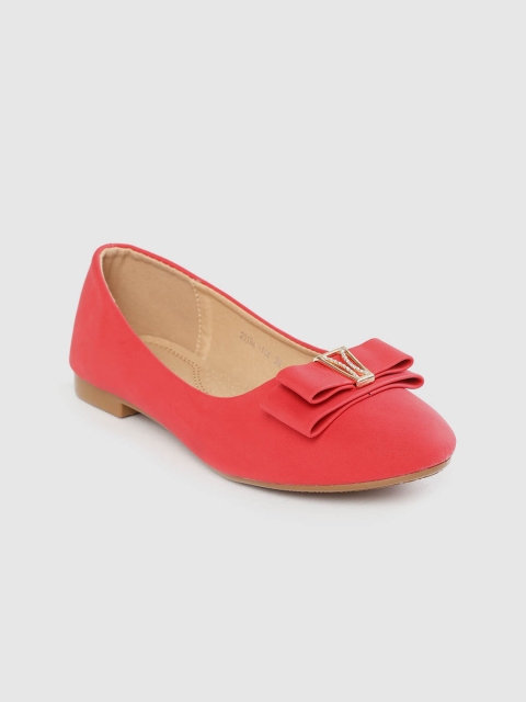 Women Red Solid Ballerinas