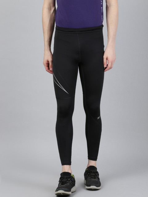 

Reebok Men Black Solid One Series Reflective Running Tights