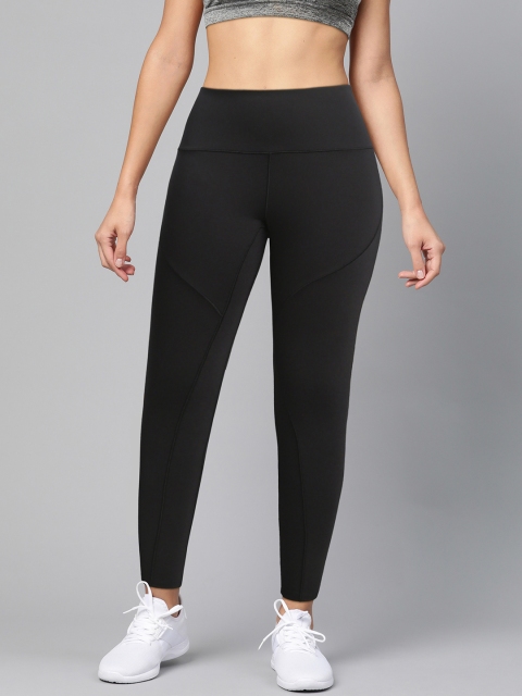 

Reebok Women Black Solid TS Lux Perform High-Rise Training Tights