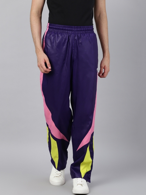 

Reebok Classic Unisex Purple & Pink FS Twin Vector Colourblocked Track Pants