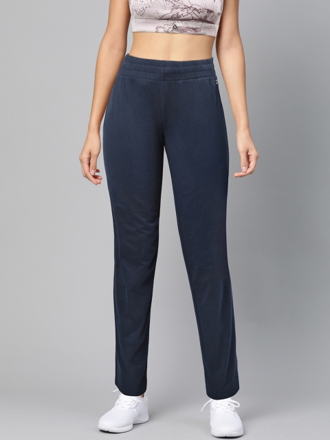 

Reebok Women Navy Blue Solid Slim Fit Foundation Knit Training Track Pants
