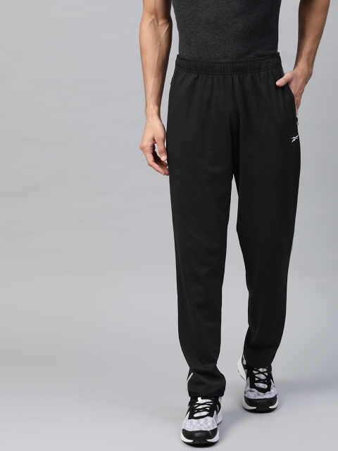 

Reebok Men Black Tensile Solid Training Track Pants