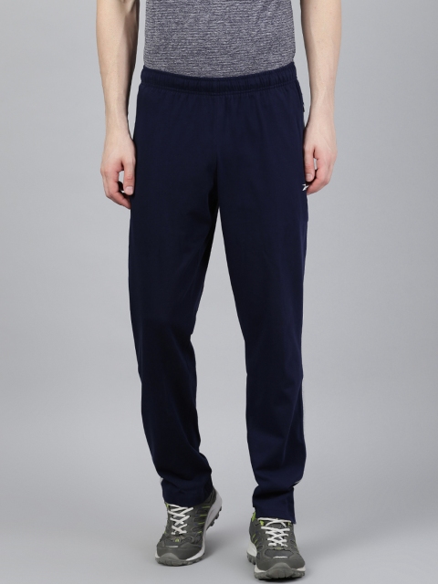 

Reebok Men Navy Blue R Tensile Solid Training Track Pants