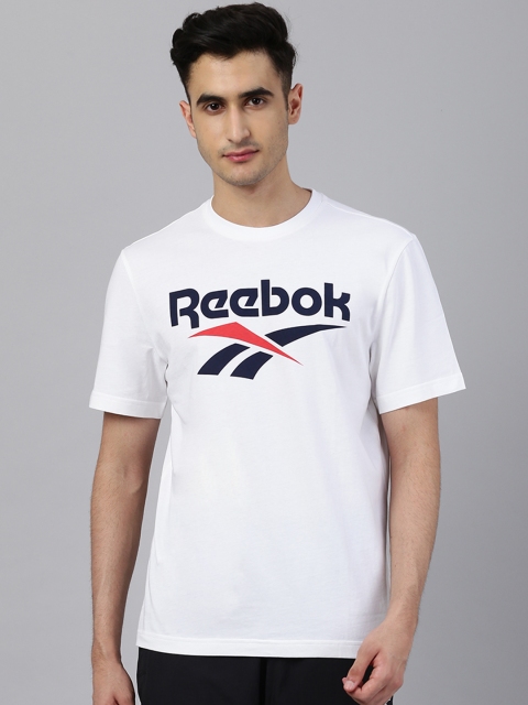 

Reebok Classic Unisex White & Black F Vector Printed T-Shirt